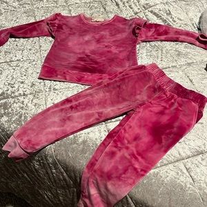Velvety plush sweatsuit